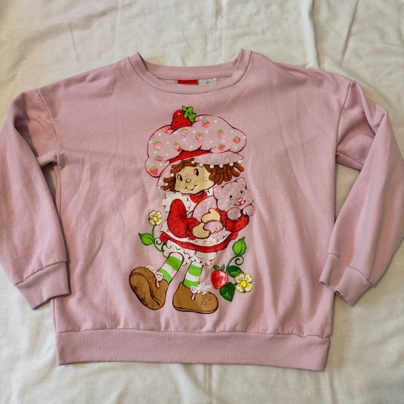 Strawberry Shortcake Small Pink Sweatshirt ~ 80s 90s Retro Custard - Picture 3 of 7